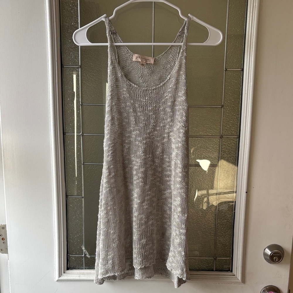 Philosophy Gray Knit Tank Top preloved